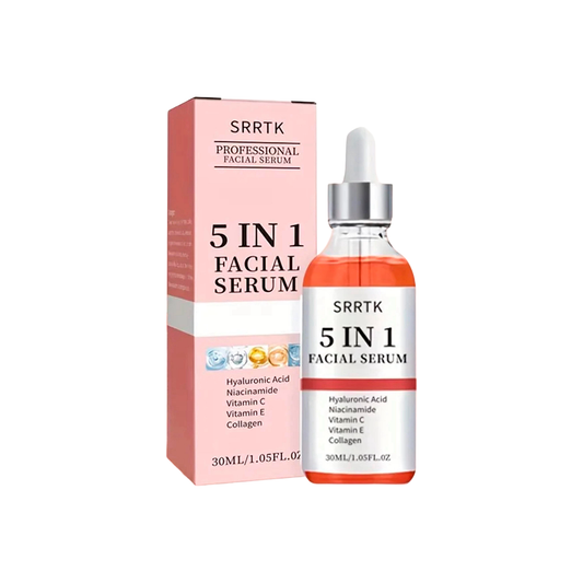 Serum Facial 5 en 1 con Ácido Hialurónico y Colágeno - Cuidado Facial Completo