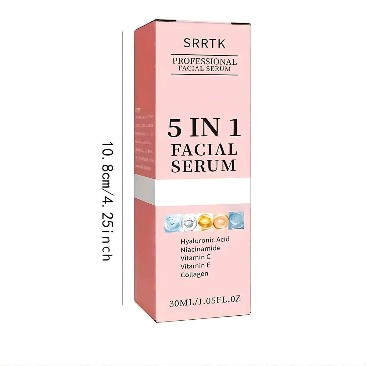 Serum Facial 5 en 1 con Ácido Hialurónico y Colágeno - Cuidado Facial Completo